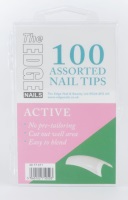 The EDGE Active Tips 100 Assorted Nail Tips Boxed