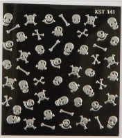 EDGE Silver Skulls Stickers
