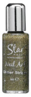 Star Nails Gold Glitter Striper