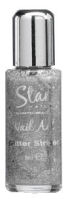 Star Nails Silver Glitter Striper