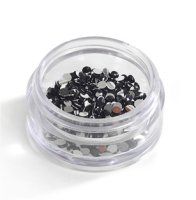 Star Nails Rhinestones Jet SIZE 150pk