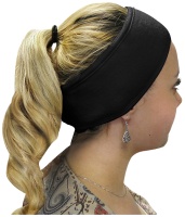 Cotton Velcro Headband - Black Single