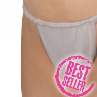 Disposable FEMALE G Strings - White 50pk