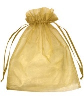 Gold Voile Gift Bags