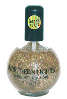 INM Northern Lights GOLD Hologram Top Coat 2.5oz CLEARANCE