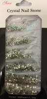 NSI Diamond Crystal Rhinestones 6 sizes (Approx 1700)