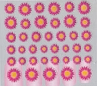Nailtopia Stickers Flower Warm Pink Crysanthemums