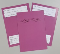 Gift Vouchers PINK 10pk