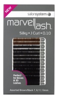 Marvelash Silky 0.1mm J Curl Brown/Black ASSORTED