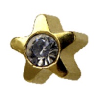 Studex Regular Gold Plated Starlite with Crystal ONE PAIR