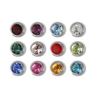 Studex Regular Stainless Bezel Ass.Birthstones 12 PACK