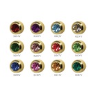 Studex Regular Gold Plated Bezel Ass. Birthstones 12 PAIRS