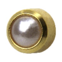 Studex Regular Gold Plated Bezel White Pearl 12 PAIRS