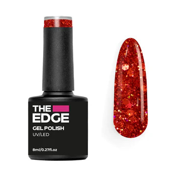The Edge, The Red Glitter Gel Polish 8ml