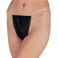 Disposable FEMALE G Strings/Thongs 50pk BLACK