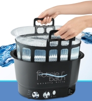 Footsie Bath Black with Carrier Tray & Disposable liners