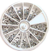 2MAD Rhinestone Wheel with Mixed Shapes Clear 1000pcs