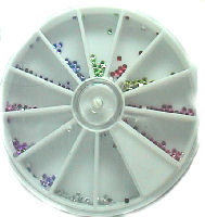 2MAD Rhinestone Wheel with Round Assorted Colours 240pcs