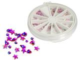 NSI PINK Rhinestones Wheel 240 Mixed Shapes