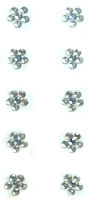 NSI Blue/Crystal Flower Stickers 20pk