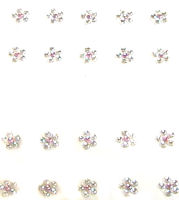 NSI Pink/Crystal Flower Stickers 20pk