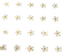 NSI Topaz/Crystal Flower Stickers 20pk