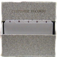 Large Record Box with Index Cards