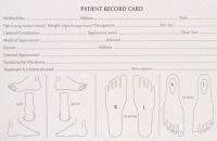 Chiropody Patient Record Cards 100pk