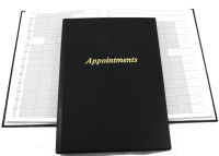 Appointment Book 6 Column BLACK 8.00-8.45