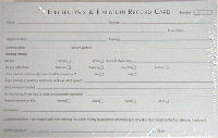 Electrolysis Record Cards 100pk