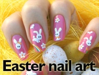 Nailtopia Stickers Easter Bunnies White